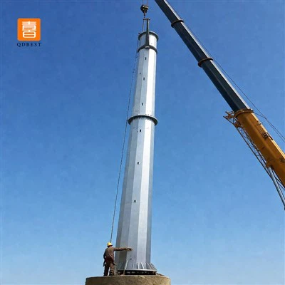 Tháp ống thép đơn mạ kẽm nhúng nóng