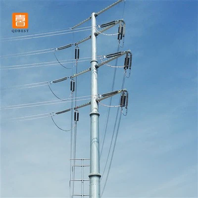 Tháp truyền tải điện bằng thép mạ kẽm đơn cực